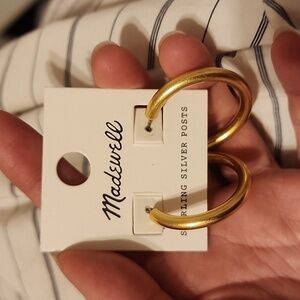 Madewell Chunky Medium Gold Hoop Earrings